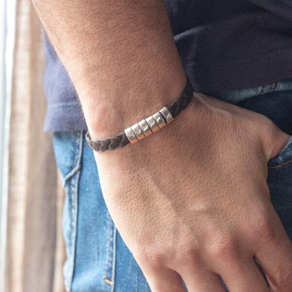 AMICHI - Pulsera de Cuero Hombre