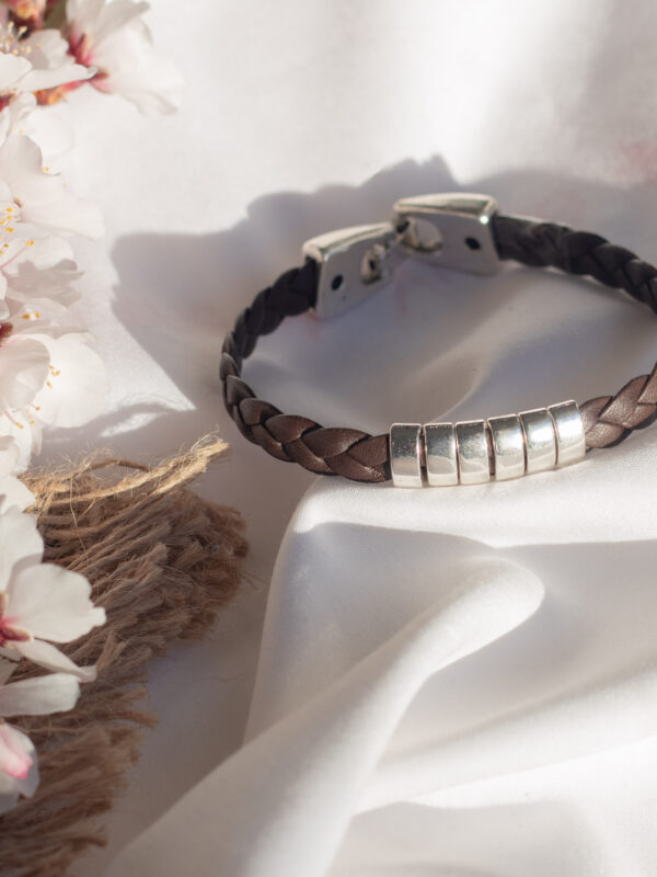 AMICHI - Pulsera de Cuero Hombre