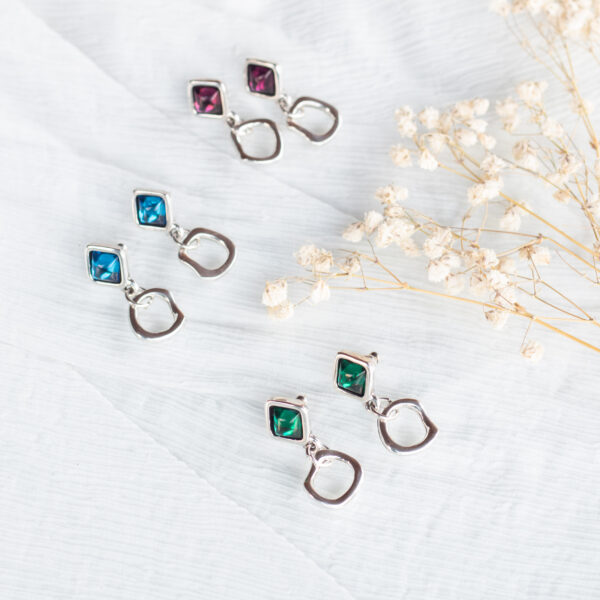 AMICHI- Pendientes de Aro Bañados en Plata