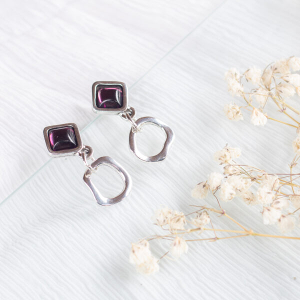 AMICHI- Pendientes de Aro Bañados en Plata