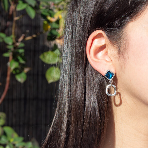 AMICHI- Pendientes de Aro Bañados en Plata