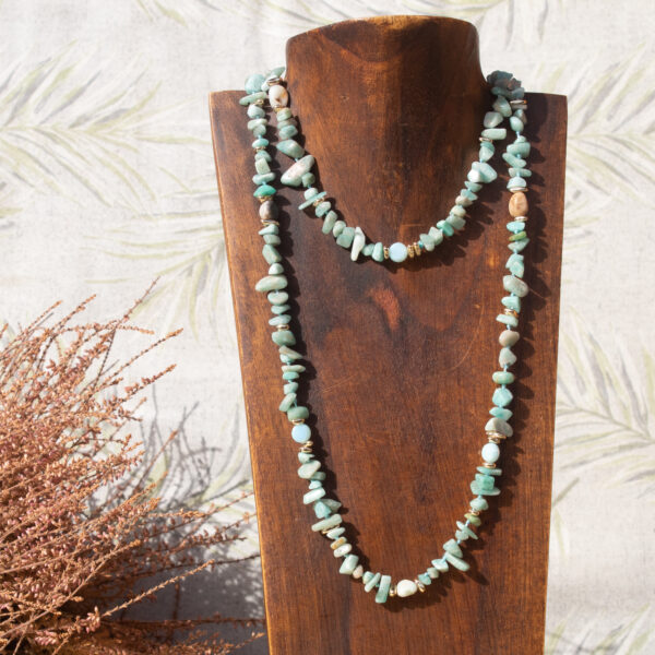 IMG_1419 AMICHI - Collar Largo Piedras Naturales Irregulares