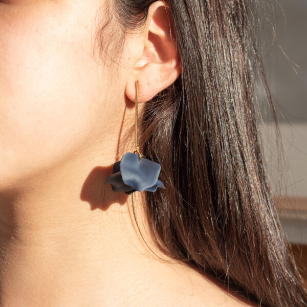 IMG_2642 Pendientes con Pétalos de Flor de Resina y Acero Inoxidable