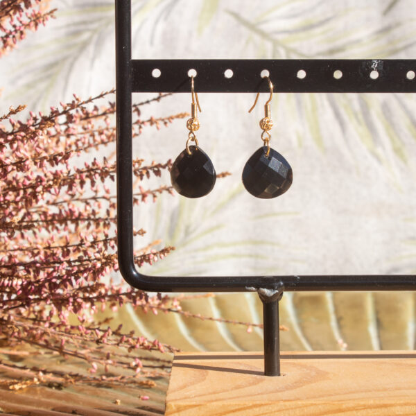 IMG_9295 AMICHI- Pendientes Mujer Piedra Natural con Gancho Chapado en Oro 14K