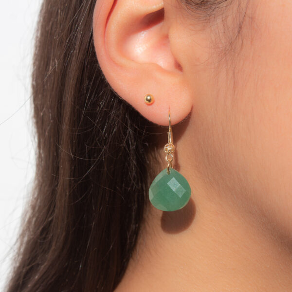 IMG_9345 AMICHI- Pendientes Mujer Piedra Natural con Gancho Chapado en Oro 14K