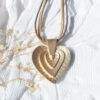 Colgante Corazón Dorado Grande con Antelina