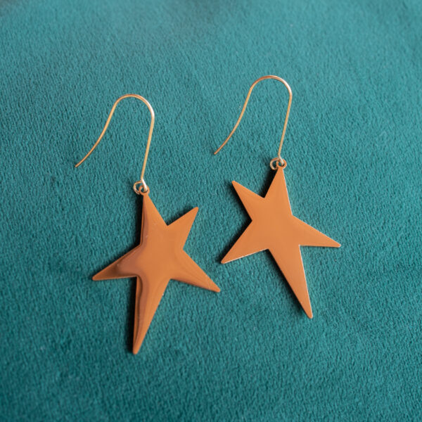 Pendientes Estrella Dorados Acero Inoxidable