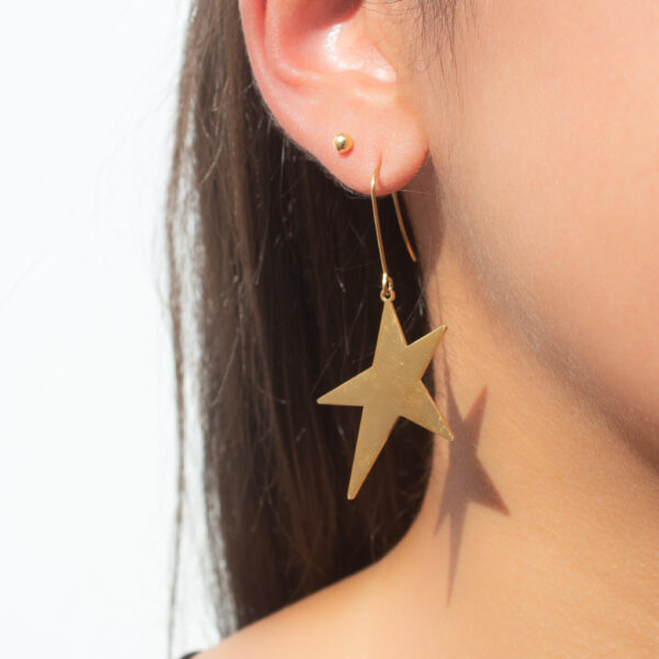Pendientes Estrella Dorados Acero Inoxidable
