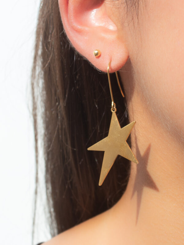 IMG_8872 Pendientes Estrella Dorados Acero Inoxidable